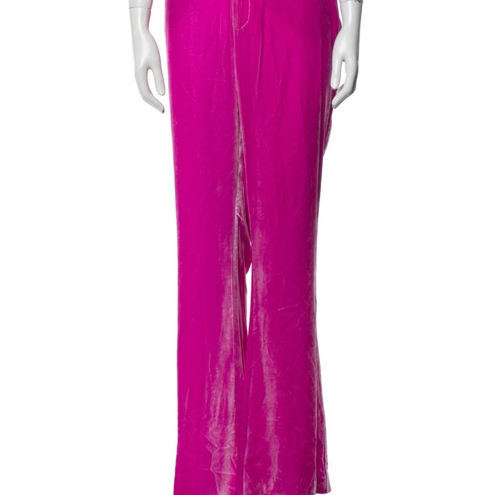 L'AGENCE Pink Velvet Trousers